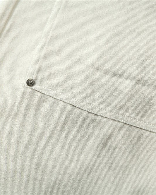 Distressed denim trousers