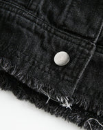 カジュアルなウォッシュデニムジャケット