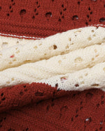 透かしプリントセーター