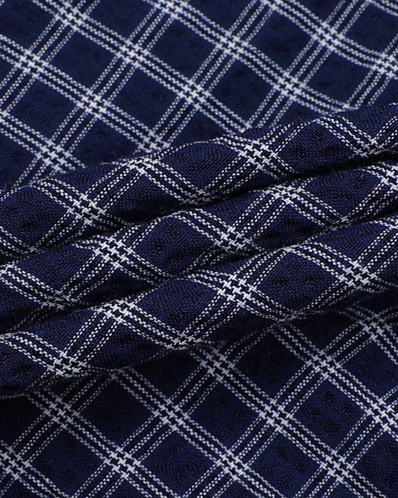 チェック半袖シャツ