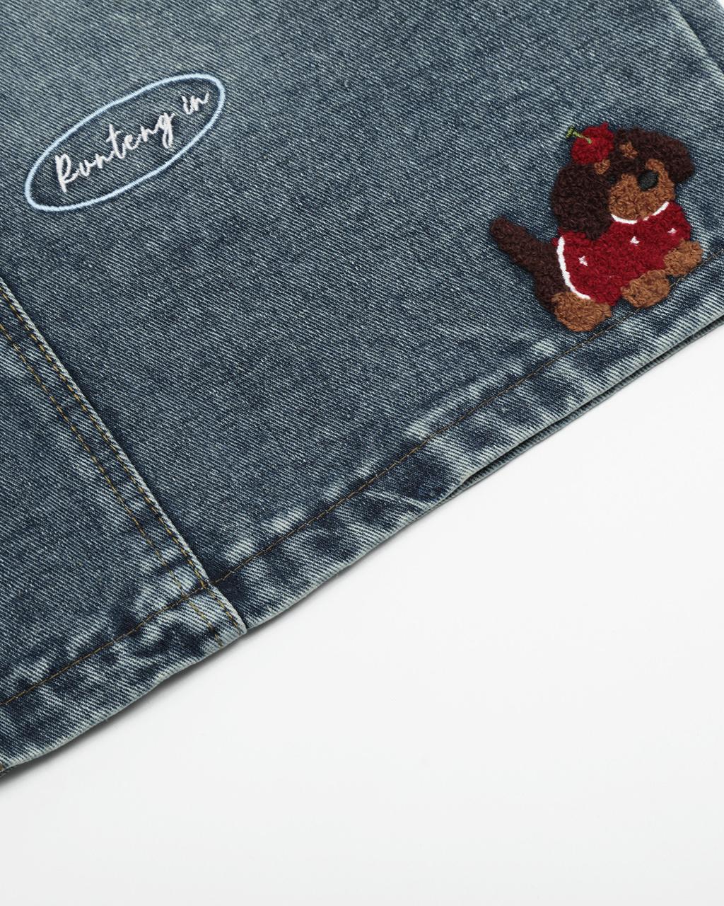 Vintage graphic denim shorts