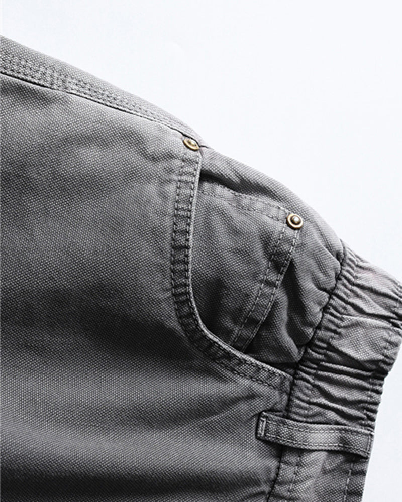 워시드 데님 크롭 팬츠