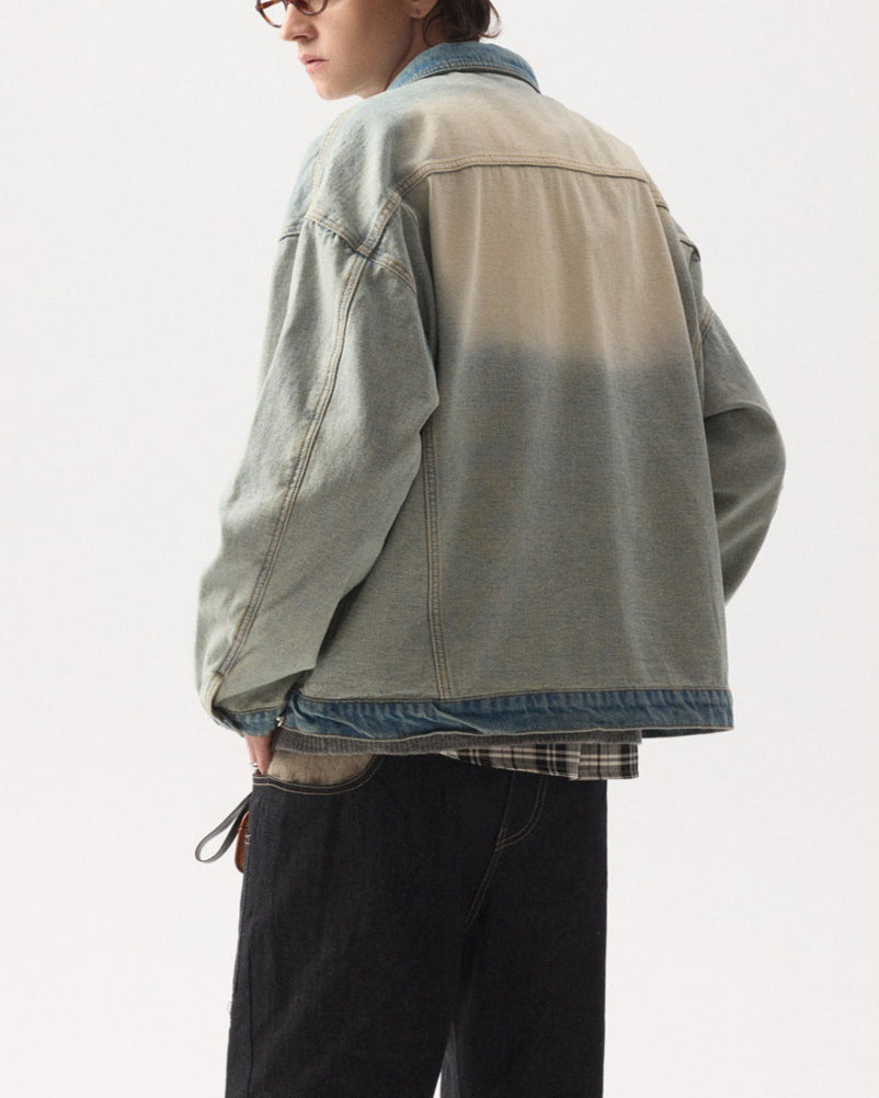 ヴィンテージウォッシュデニムジャケット