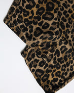 leopard print wide-leg overalls