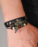 Multi-layer beaded bracelet