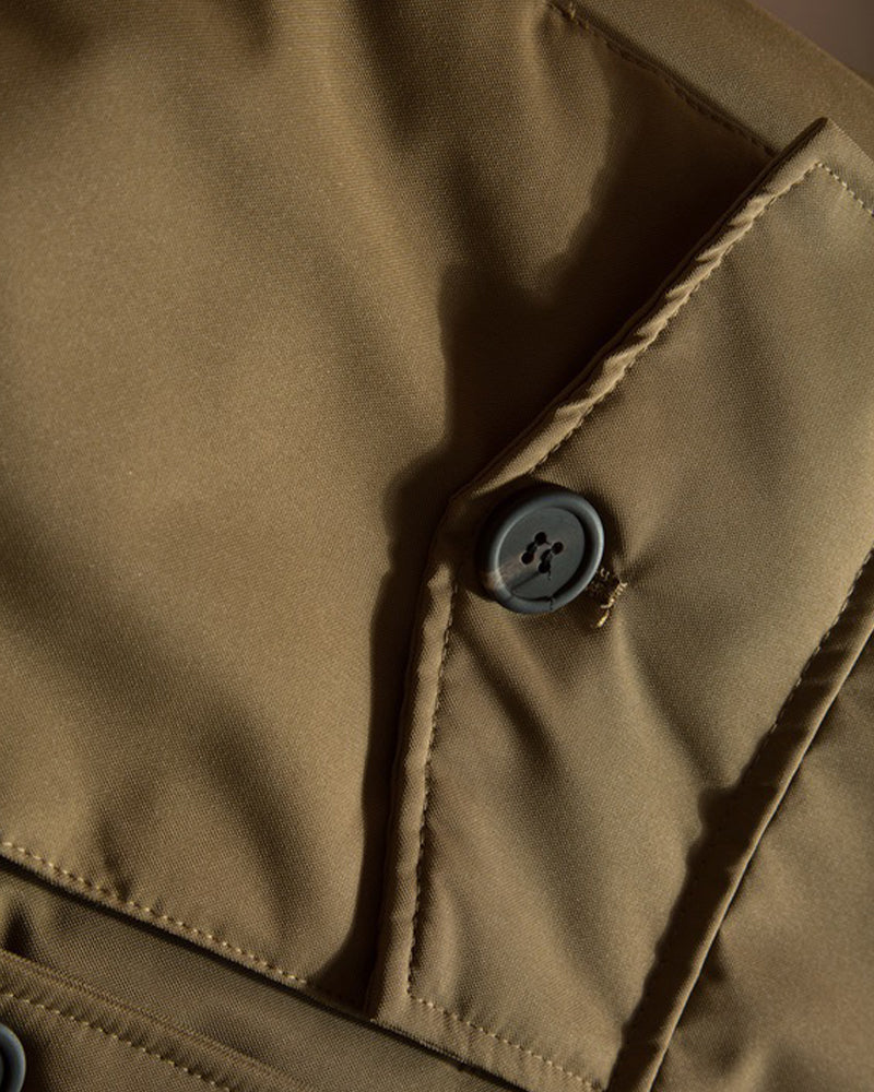 カラーブロックラペルワークジャケット