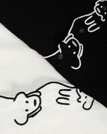 Casual Line-Art Dog Short-Sleeve Shirt