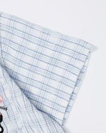 Plaid Short-Sleeve Hooded Shirt