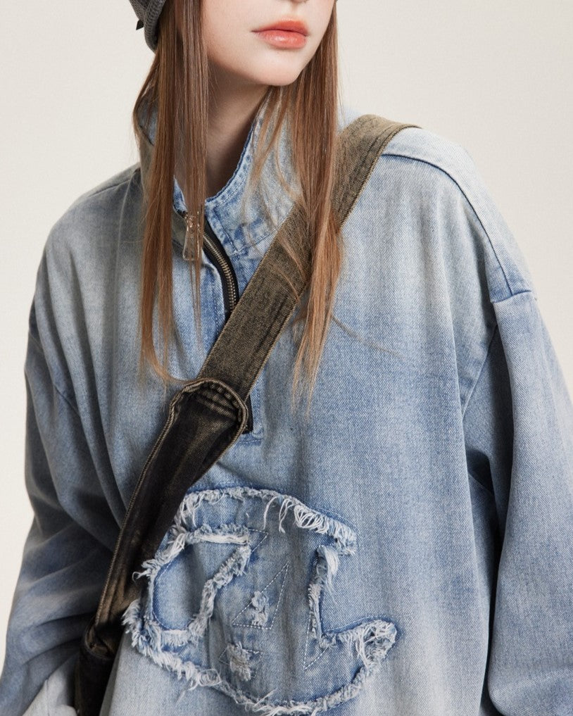 ヴィンテージウォッシュデニムジャケット