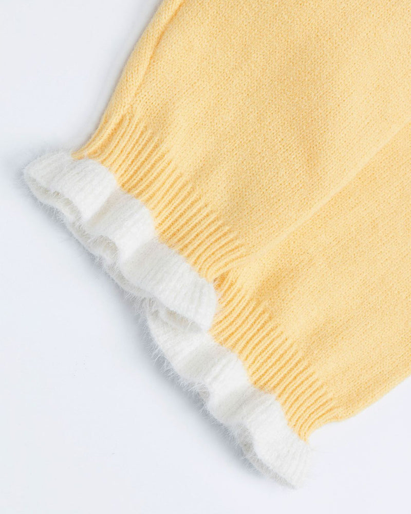 リボンカーディガンセーター