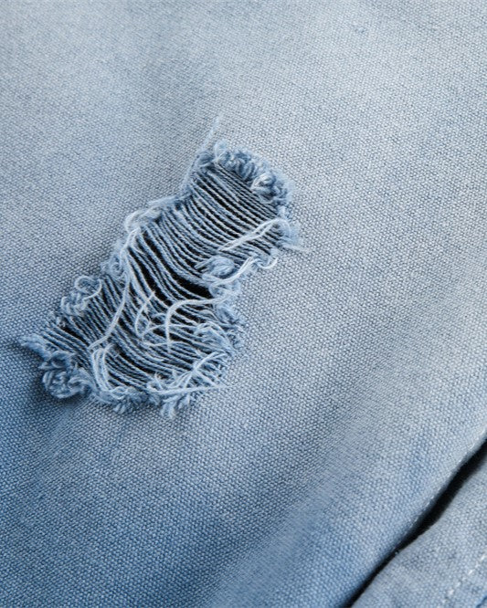 ダメージ加工のウォッシュジャケット