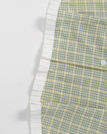 Plaid Lace Short-Sleeve Shirt