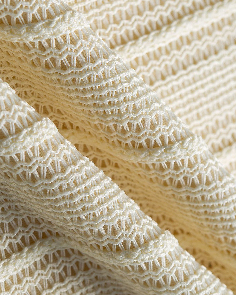 Thick striped crew neck sweatshirt