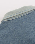 コントラストカラーデニムポロトップ