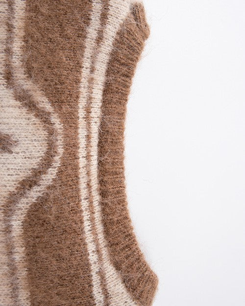 Contrast Stripe Crewneck Sweater