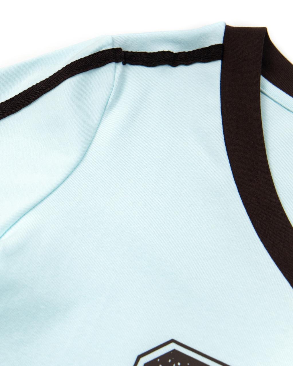 Retro contrast color stitching striped short sleeves