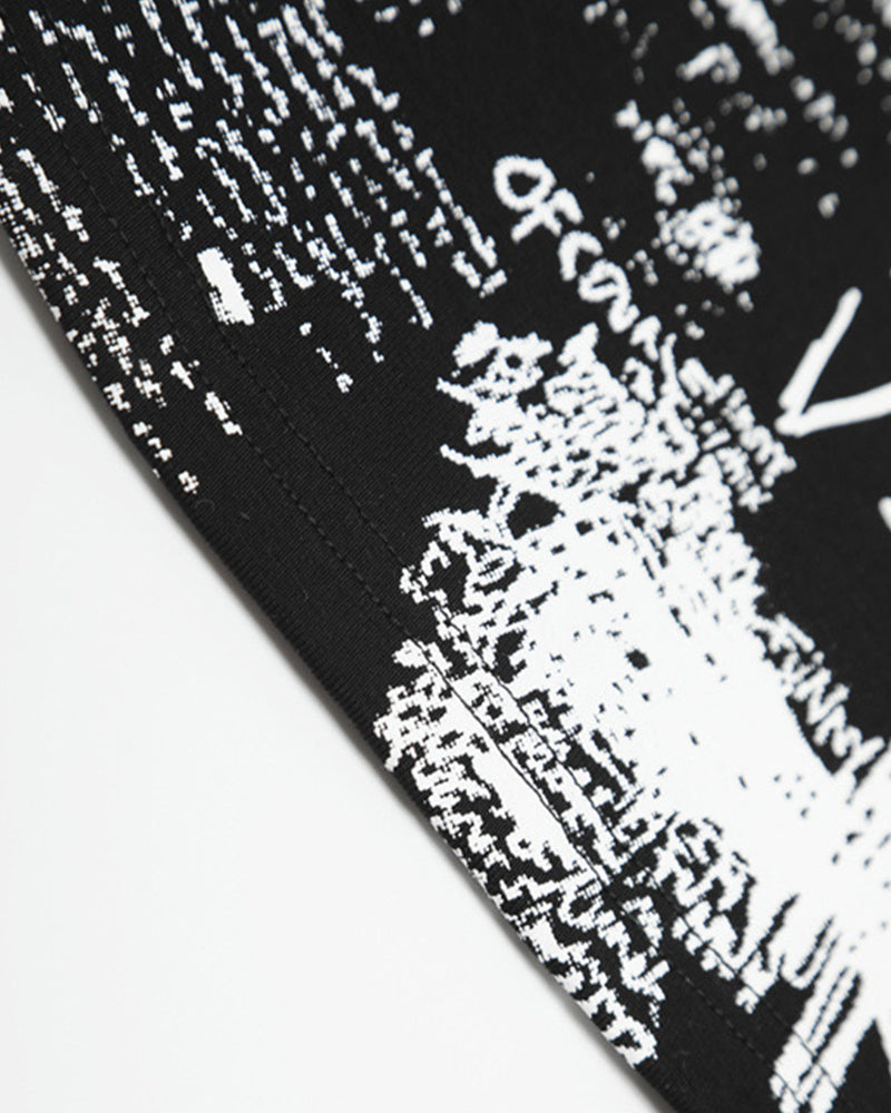 레터 프린트 슬림핏 서스펜더