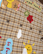 コントラストカラーパネル半袖シャツ