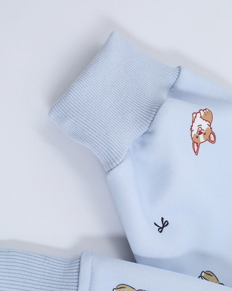 面白い子犬のフード付きスウェットシャツ