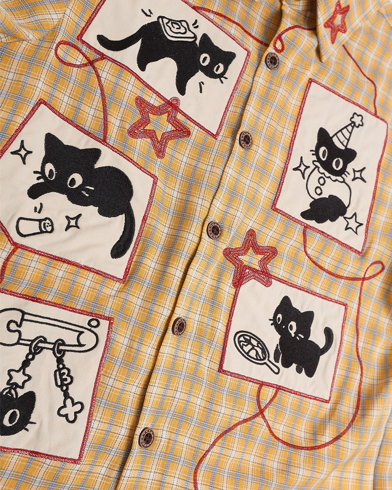 かわいい子猫の半袖シャツ
