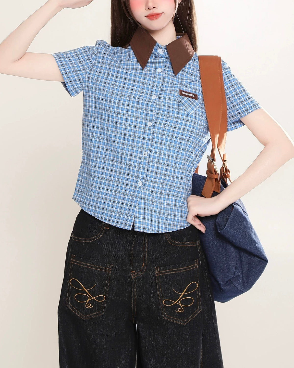 ヴィンテージチェック半袖シャツ