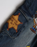 Embroidered overalls