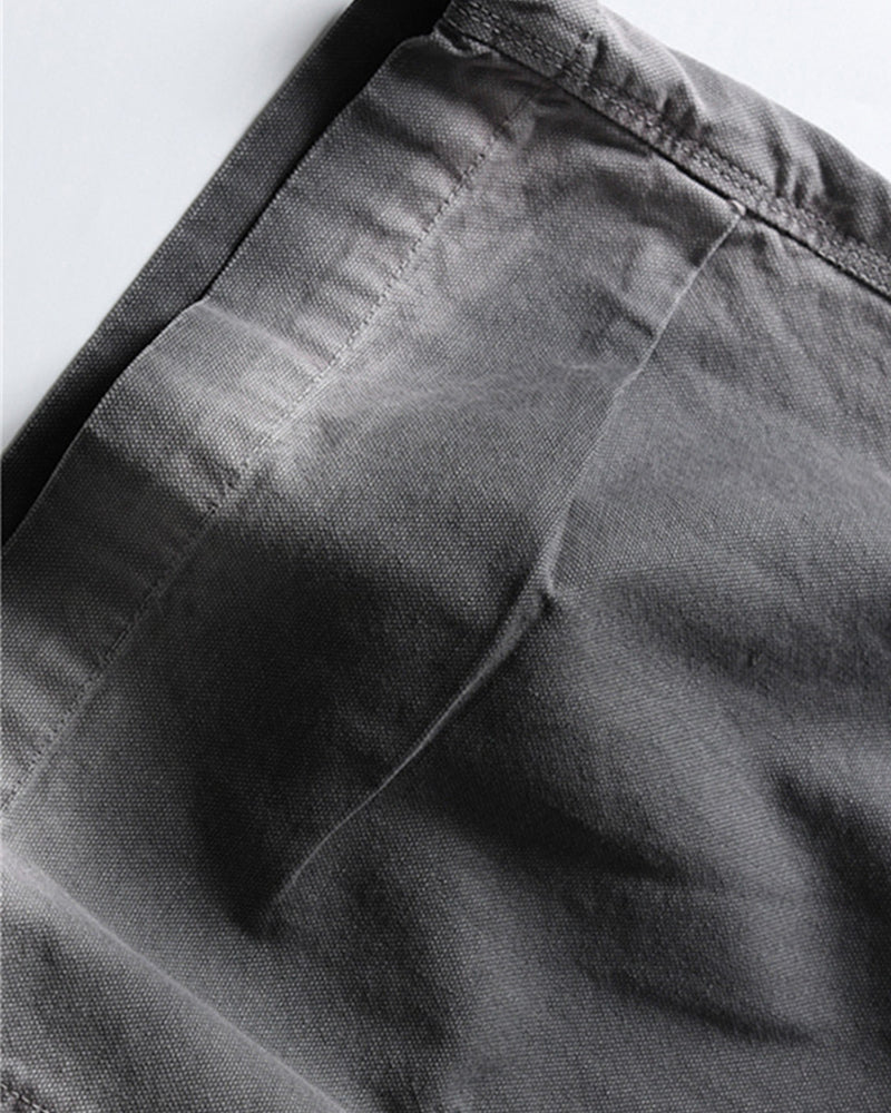 워시드 데님 크롭 팬츠