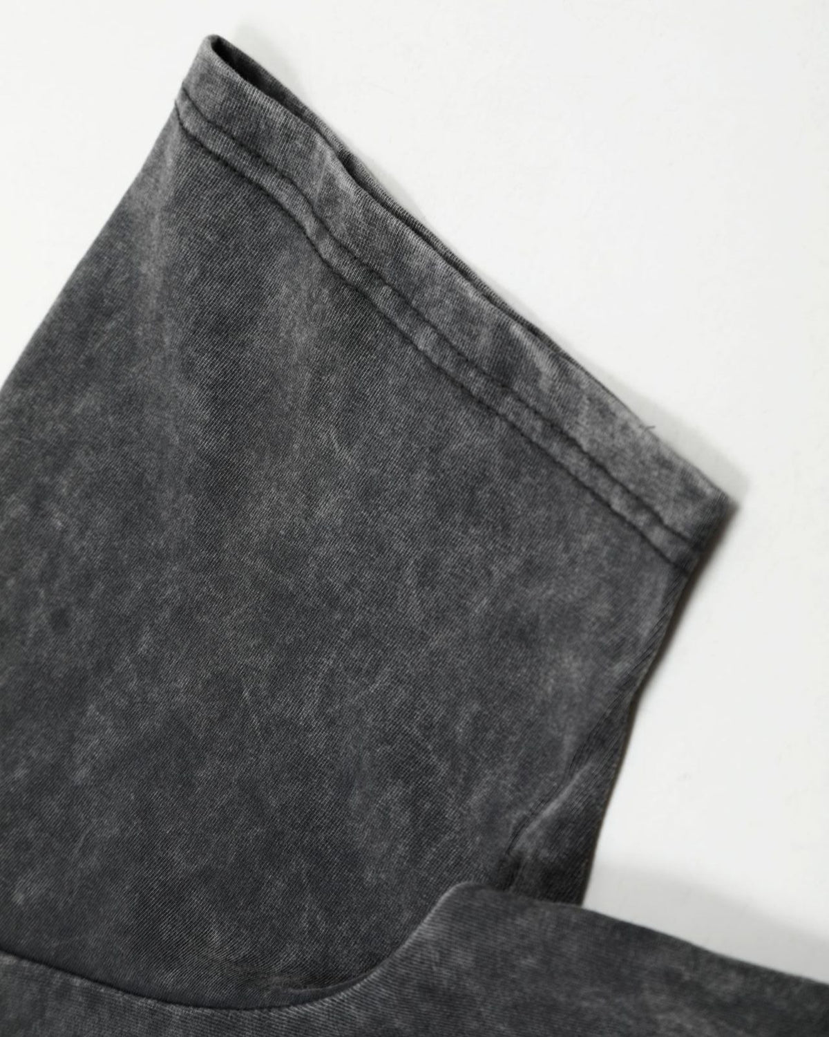 Washed embroidered short sleeves