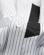 Blue and white striped shirt