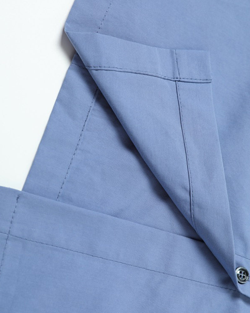 Shawl-Collar Long-Sleeve Shirt