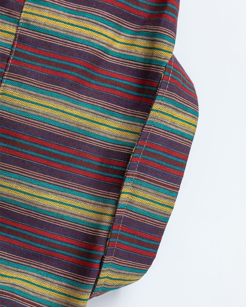 ストライプのゆったりとした半袖シャツ