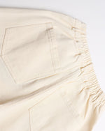 漫画の刺繍入りストレートレッグパンツ