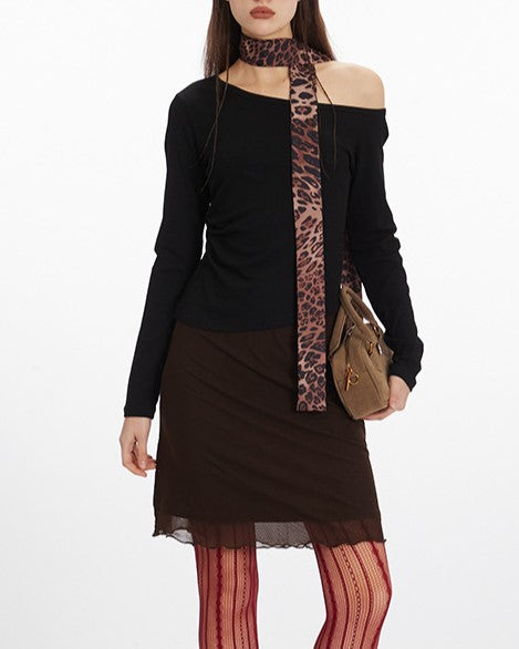 スカーフカラーギャルトップス