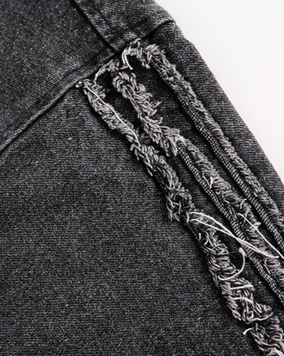 ヴィンテージプリントデニムフードジャケット