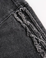 ヴィンテージプリントデニムフードジャケット