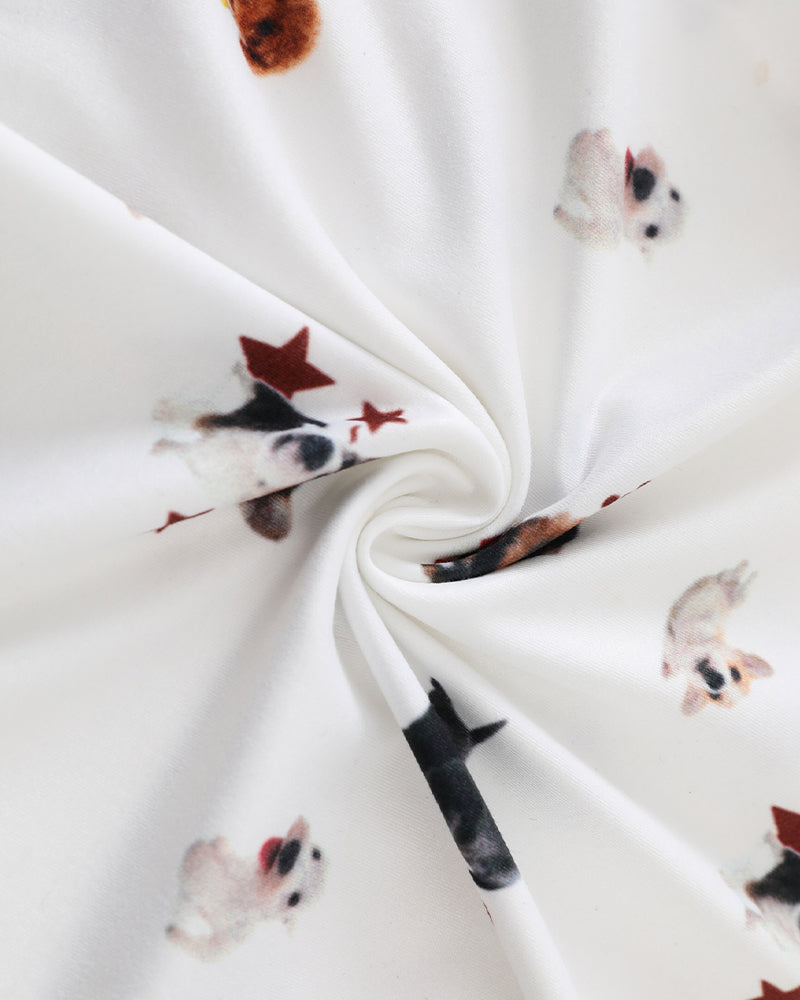 Fun pattern short sleeves