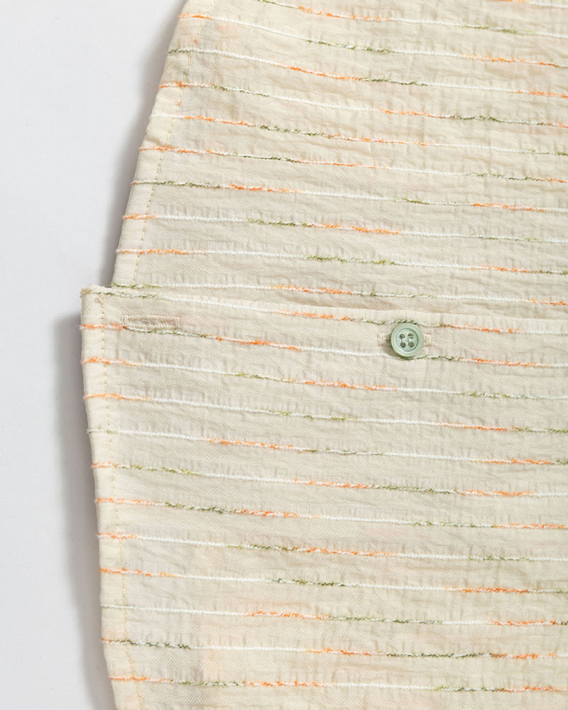 V-Neck Striped Short-Sleeve Shirt