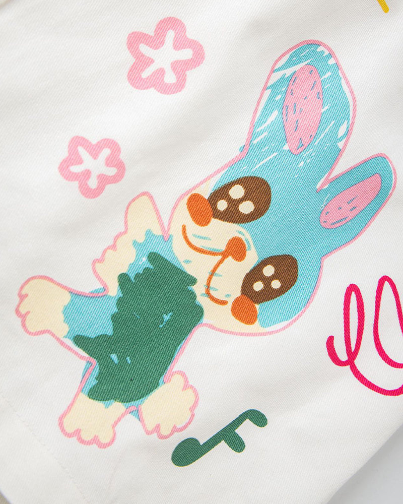 Funny cartoon cropped casual shorts