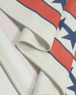 コントラストカラーのステッチ半袖