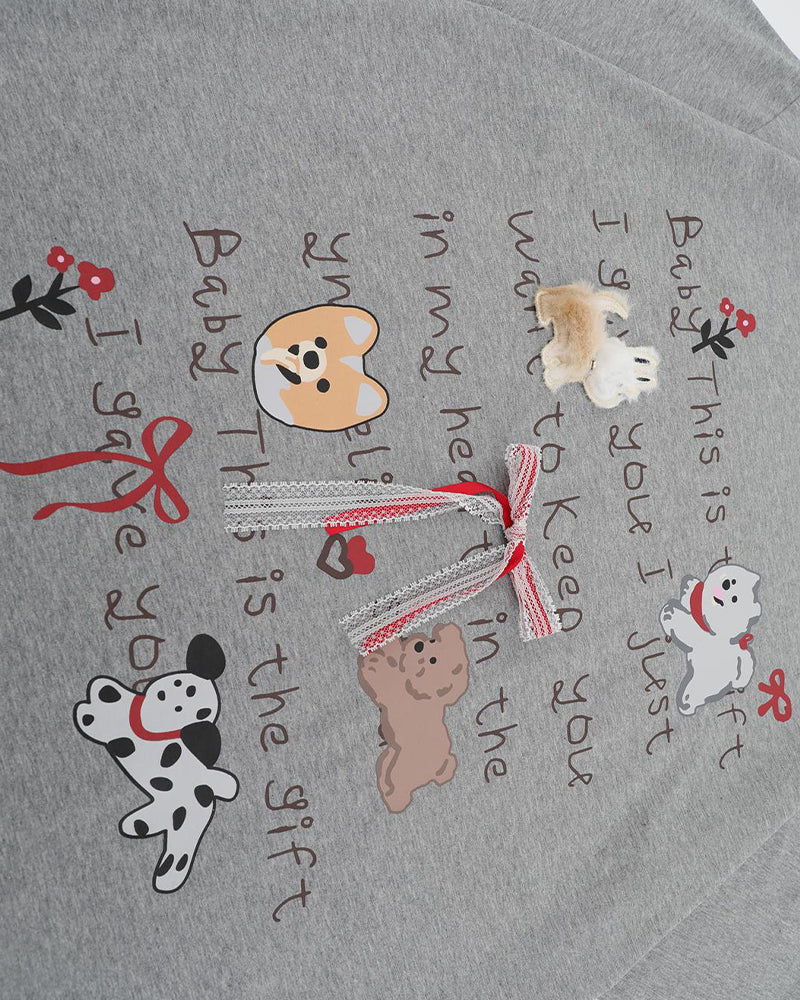 犬のリボン半袖