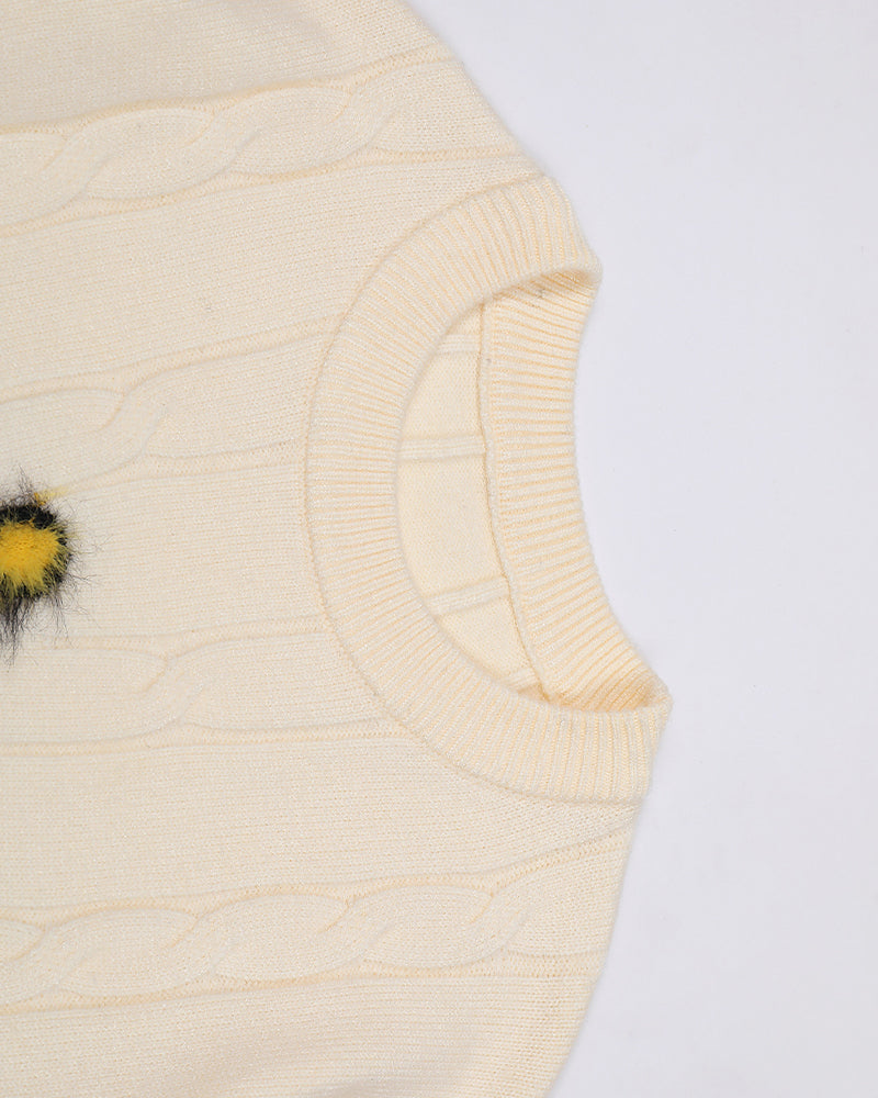 Fun pattern pullover sweater