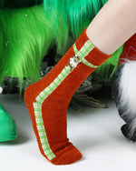 コントラストカラーのソックス