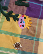 Fun cartoon plaid long-sleeved shirt