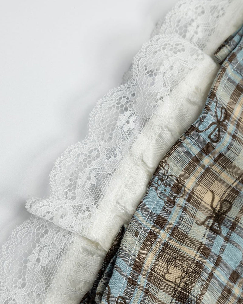 Plaid simple skirt