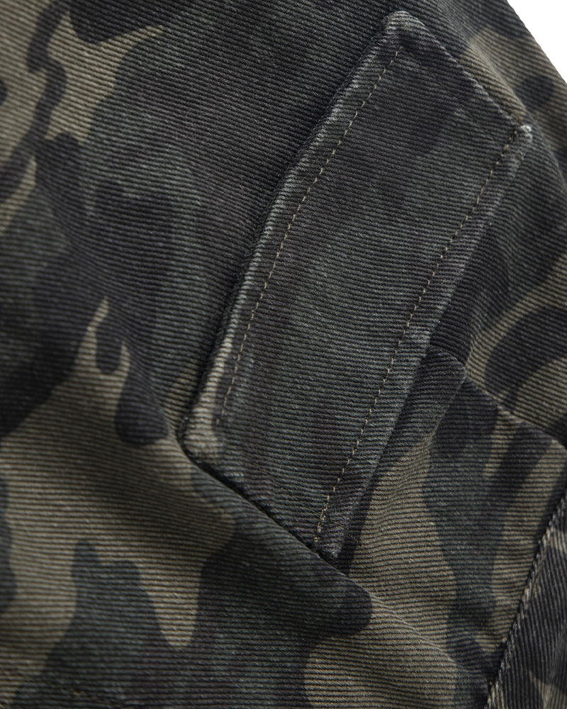 レトロシンプルデニムショートパンツ