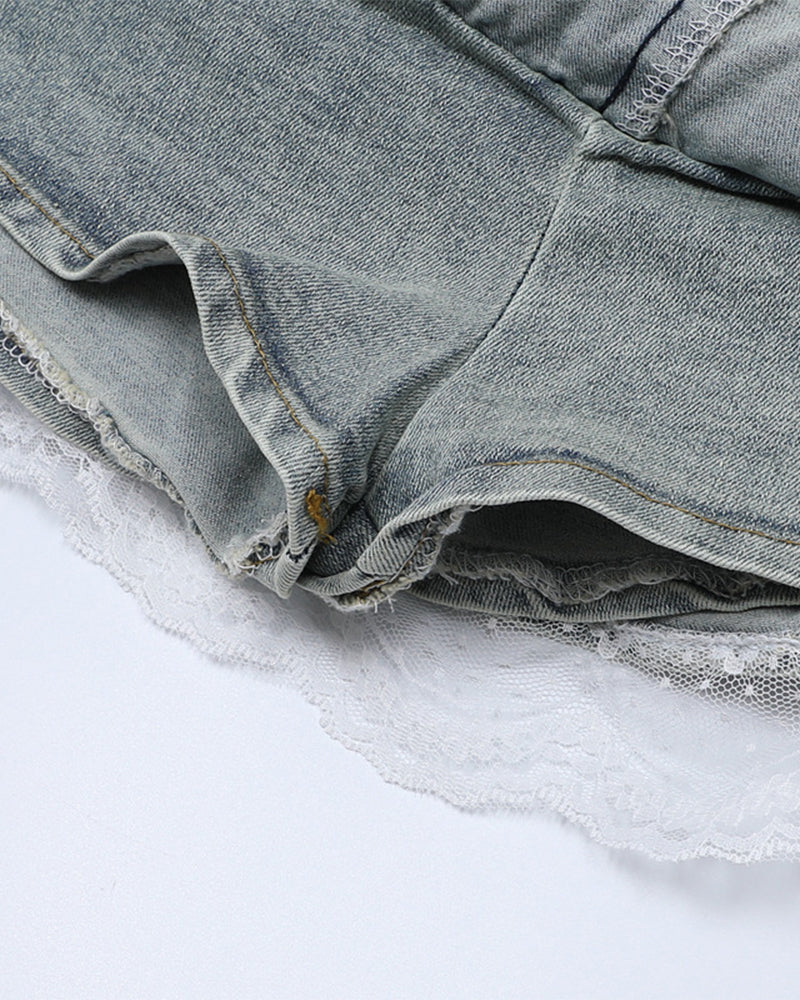 심플한 데님 스커트