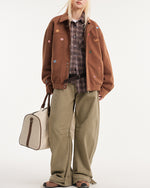 小花刺繍のベースボールジャケット