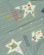 楽しい刺繍の半袖シャツ