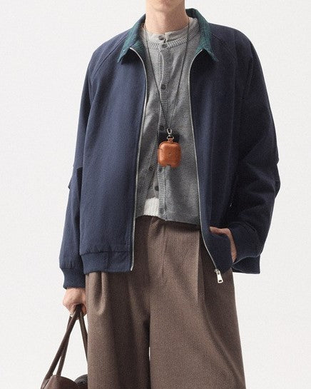 スタンドカラーカジュアルジャケット