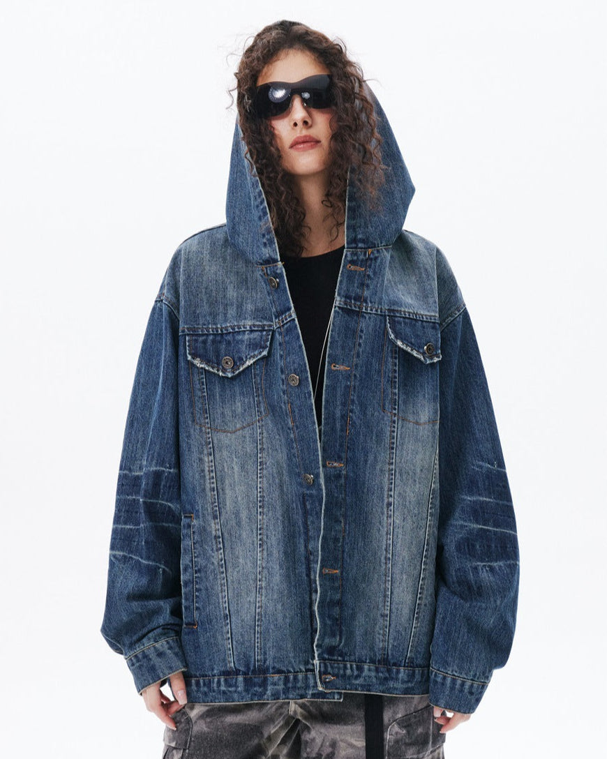 Washed denim jacket